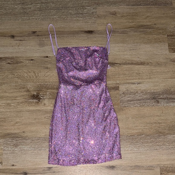 Lucy in the Sky Purple Mini Dress - Picture 2 of 5